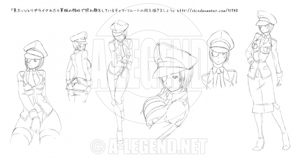 [イラスト] 軍服コスプレ （オリジナル：TwitterFantasy）