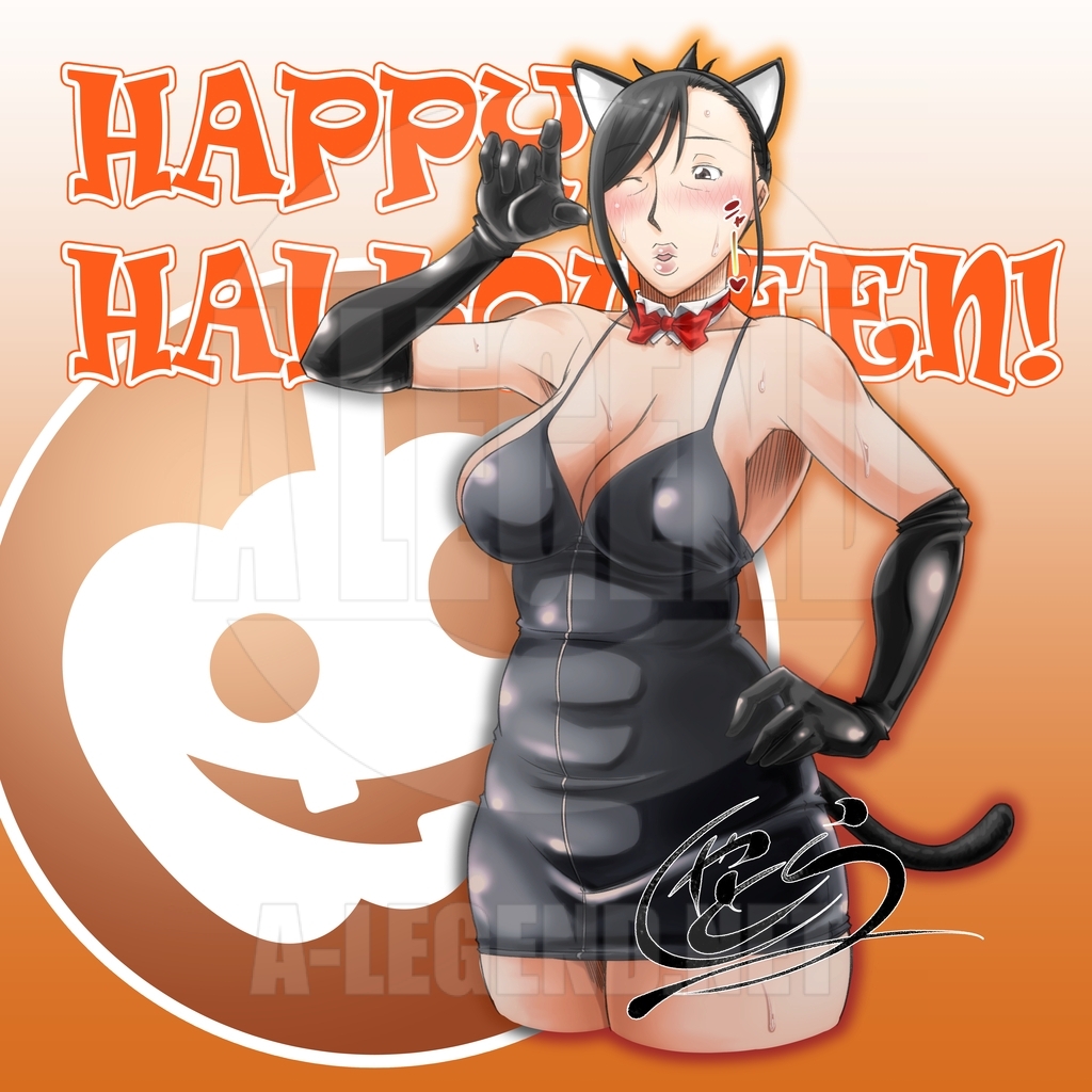 [イラスト] HAPPY HALLOWEEN （オリジナル：母娘どんぶり）
