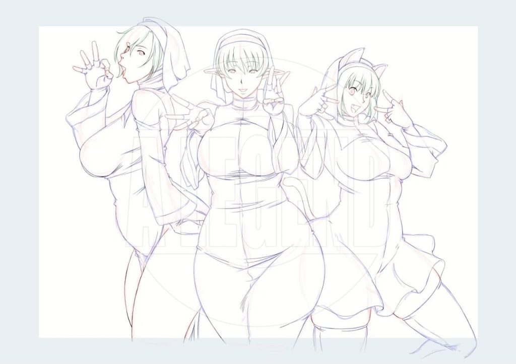 [日記] ＜イラスト制作＞カウントダウン用イラスト（オリジナル：DIRTY SISTERS）