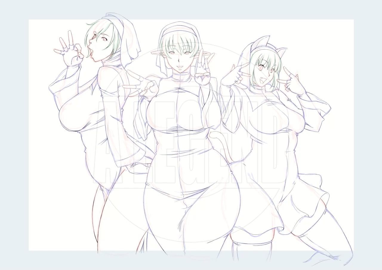 [日記] ＜イラスト制作＞カウントダウン用イラスト（オリジナル：DIRTY SISTERS）