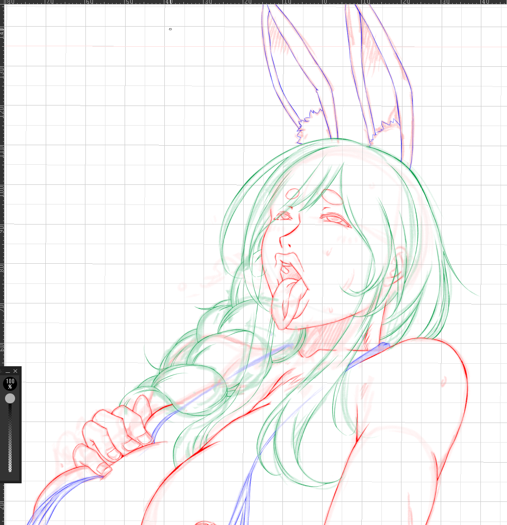 🍑マミーイラスト第2弾、制作中…！“熟れアヘ顔”でトロける大人の色気をたっぷりと💋